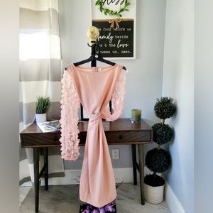 A beautiful , classy , light pink dress , never worn , still new !